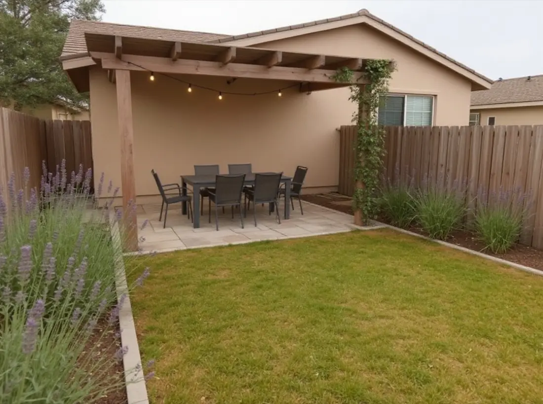 Back yard after, designed by Floura